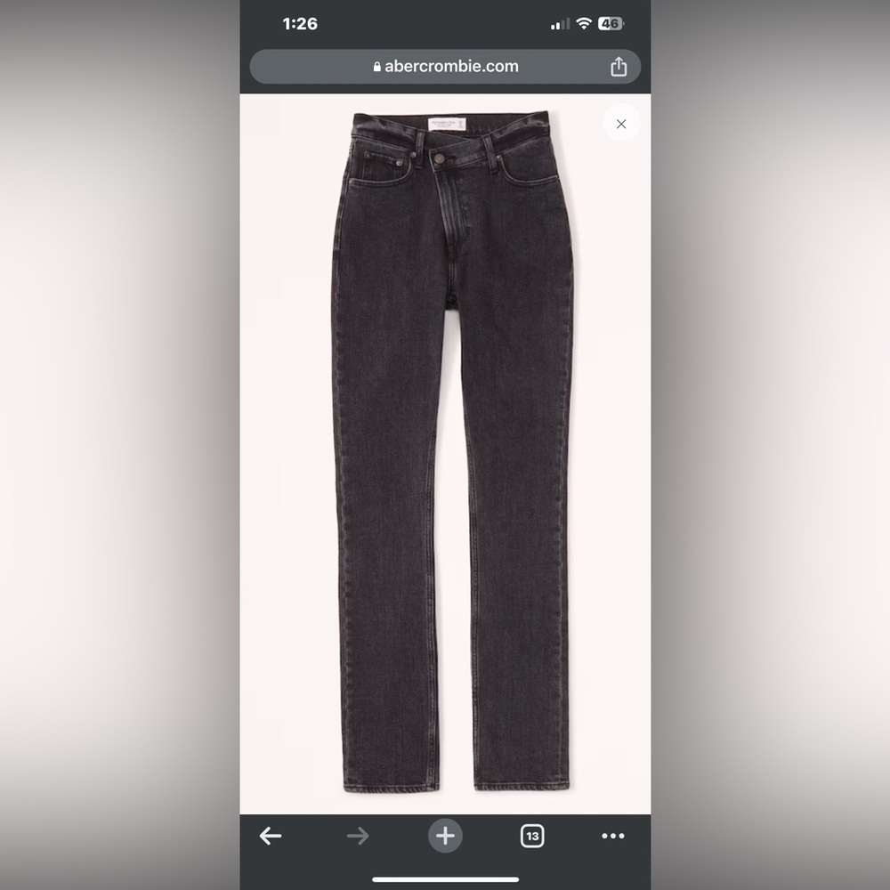 NEW WITH TAGS SIZE 26/2 90’s SLIM STRAIGHT ULTRA HIGH RISE ABERCROMBIE & FITCH